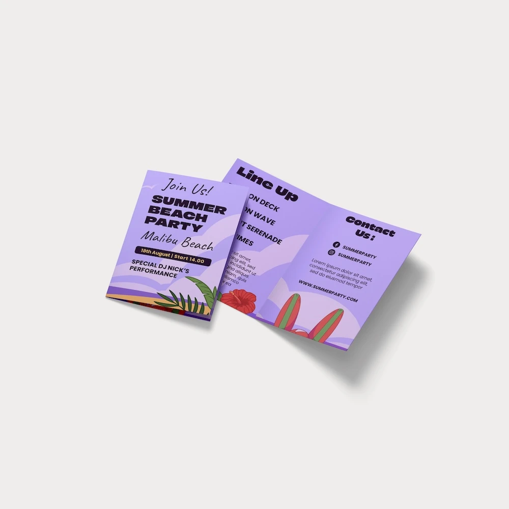 Desdobrável A6 Díptico V-01